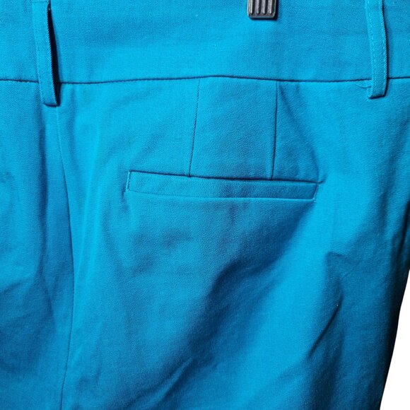 Lane Bryant Womens Size 20 Turquoise Cotton Blend Trousers With Button Closure - Picture 4 of 7